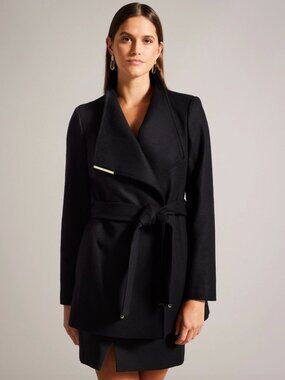Ted Baker London Rosess Wool & Cashmere Blend Wrap Coat
